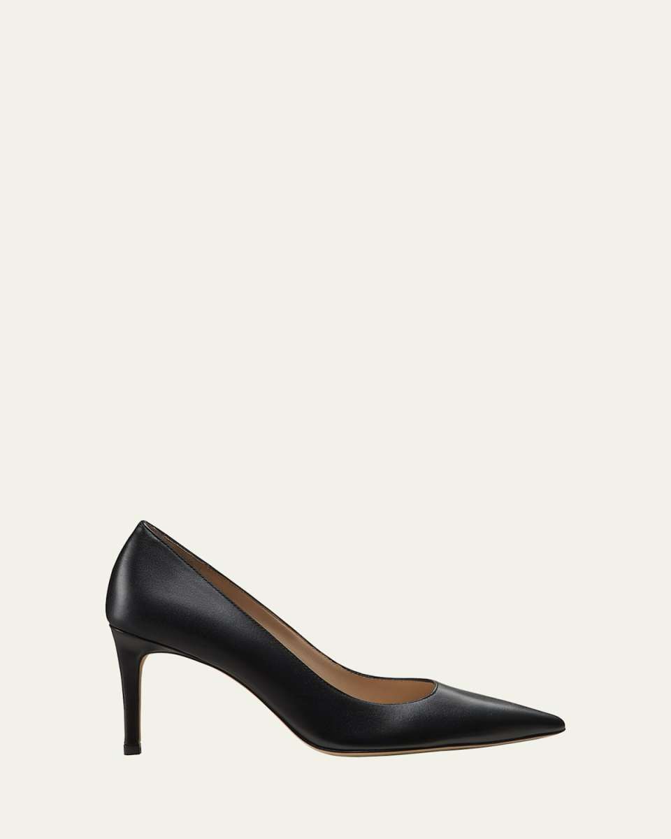 Stuart Leather Stiletto Pumps